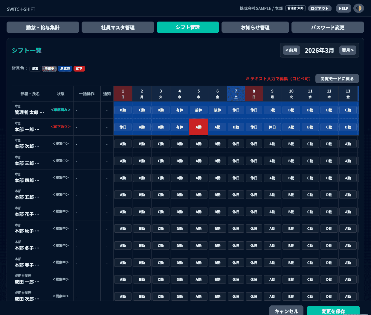 直接編集モード